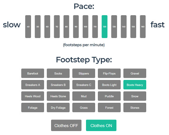 The Online Footsteps Generator